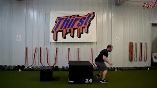 Seated Box Jump To Depth Drop - THIRSTgym.com