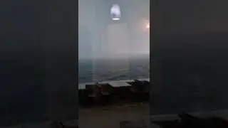 😱thunder and lighting at the beach ⚡⛈️ Sea side ⛵
