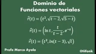 67.  Dominio de Funciones vectoriales