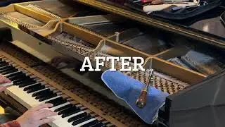 Mr.Piano Tech: Baby grand piano Harrington Before and after tuning