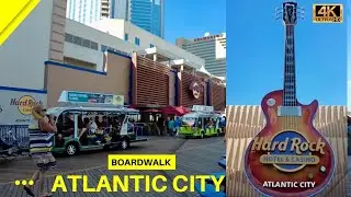 Walking Atlantic City Boardwalk 4K