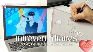 Introvert diaries ꩜｡daily vlog | sick days, watching comfort drama, strawberry rolls, homebody life.