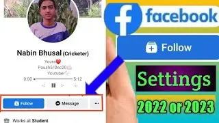 Facebook Followers Settings 2022 || How to add follow option on facebook Profile ||