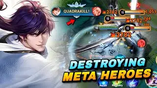 QUADRAKILL! LI BAI INSANE PENETRATION DESTROYING META HEROES IN SOLO! | LI BAI BUILD & ARCANA