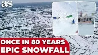 HISTORICAL IMAGES from OKLAHOMA CITY buried in SNOW in a ONCE IN 80 YEARS snowfall