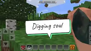 Minecraft game soul digging and fly sky.