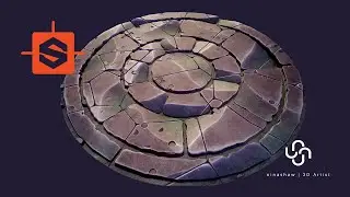 TIMELAPSE | Substance Designer Tutorial - Stylized Ground with Circular Pattern