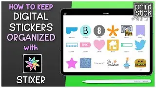 How to Organize Digital Planner Stickers on iPad using Stixer App | Tablet Digital Planning