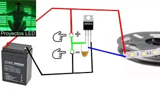 Regulador led tactil. solo 2 componentes!!!!