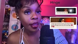 Reading Dating Bios❣️ + Swiping on Hinge 🤭!!