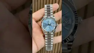Rolex Day Date Platinum with Ice Blue Dial Reference #228236 #patekphillipe #rolex #rare #daydate