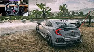 CIVIC TYPE R 2018 Honda Against the Storm - Forza Horizon 5 | Steering Wheel Gameplay (Logitech G29)