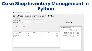 Cake Shop Inventory Management in Python