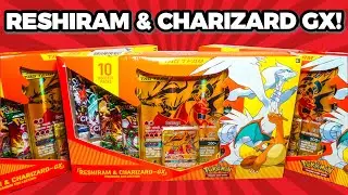 Opening 3 Pokemon Reshiram & Charizard GX Gold Premium Collection Box!