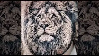 Amazing artist Lil B Hernandez awesome lion tattoo!
