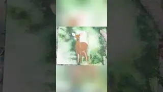 The detail work on this deer painting is unreal #satisfying #acrylicart