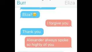 Aaron Burr talks to Eliza after the duel