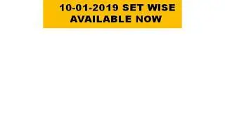 JEE MAIN ANSWER KEY 10 JAN 2019 | Manabadi JEE MAIN Answer Key 2019