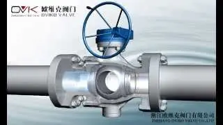 Cast steel trunnion ball valve