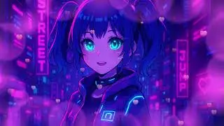 귀여운 여자｜Cyber Trance AI Music｜Neon Cute Future Vibes｜AI Image Music Video
