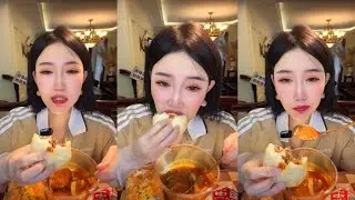 Mukbang & ASMR (Best for reach)ASMR BIG BUN MUKBANG Eating Spicy Soup & Chinese Steamed Buns