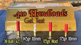 410 Handloads Ballistic Gel Test Slug Ball Wadcutter 10mm .40