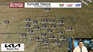 Near record temperatures Tuesday, and a few evening and overnight showers heading into Wednesday.