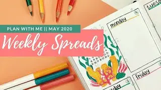 Plan With Me || May 2020 Bullet Journal Weekly Spreads (Part 1)