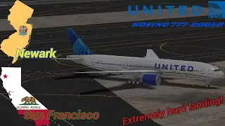 Absolutely atrocious landing.. | United Airlines 777-200ER | RFS flight Timelapse 24
