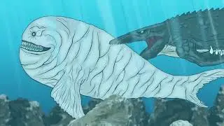 Bloop vs Mega Mosasaurus - The Deep Sea Showdown (深海の最終決戦) Bloop swallows Mosasaurus. Animation vore