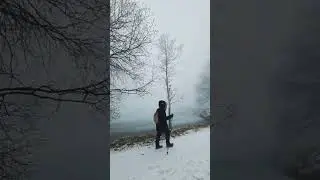 Fallen snow, frozen lake and the mist was ghost-gray.1369 M, Uri 🇨🇭 Switzerland #snow #salju #hiking