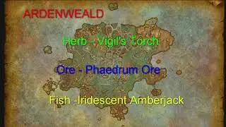 Shadowlands Zone Locations for Herb Ore and Fish