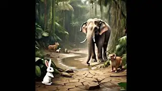 a dry riverbed in the jungle with
