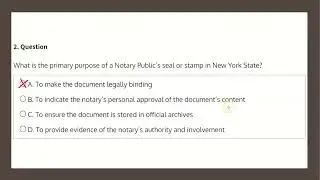 NYS Notary Public iPREP Assessment Test Q2
