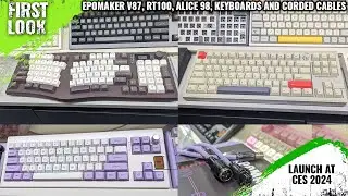 EPOMAKER V87, RT100, Alice 98 Keyboards And Corded Cables Launched At 2024 CES