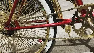 How to install a sprocket and a bike chain on a bike (Lowrider bike)