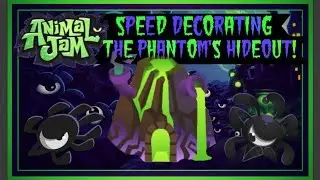 Animal Jam: Speed Decorating Greely's Spooky Hideout Into The Phantom's Hideout!