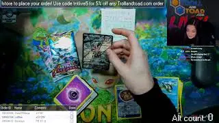 3 Pack Astral Radiance | 1st Pack Magic | Troll & Toad Twitch LIVE Pok&eacute;mon Break