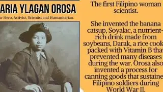 MARIA YLAGAN OROSA IMBENTOR AT BAYANI🇵🇭 #history #inventor #humanitarian #hero 