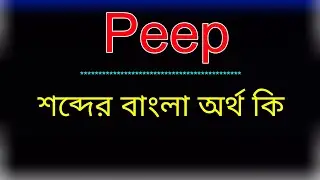 What does the word Peep mean? Peep meaning in bangla | Translate the word Peep to Bangla. What do...