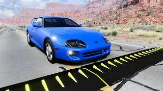 Massive Spike Strip Pileup Car Crashes #156 &ndash; BeamNG Drive | CrashBoomPunk