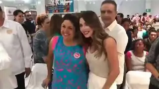 Anahí y Manuel Velasco en la inauguracion de la casa de las artesanías (live facebook)