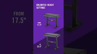 KB5503B Height Adjustable Keyboard Bench  | On-Stage
