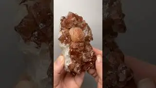 Rare Red Apophyllite with Druzy Red Stilbite Flowers | Deccan Traps, India