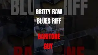 15-second Acoustic Baritone gritty raw blues riff