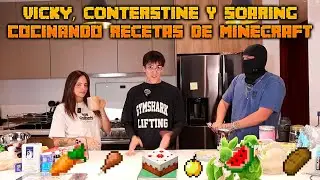 🍳 VICKY, CONTERSTINE y SOARING cocinando RECETAS DE MINECRAFT 🧁🔥🍗