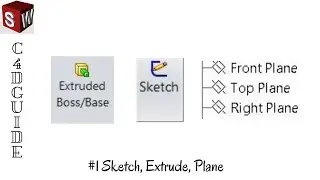 TUTORIAL SOLIDWORKS BAHASA INDONESIA - #1 SKETCH, PLANE, EXTRUDE (BASIC)
