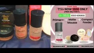 Amelia Cosmetics Limited Time Offer! Primer + Matte Mousse + Compact Powder Complete Package!