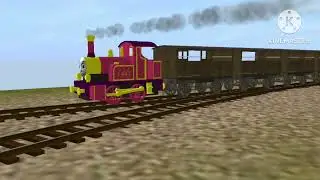 Lady pulling some cattle cars