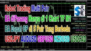 EA Robot Forex Multi Pair Dipasang di 1 Chart TF M1 Dapat OP di 5 Pair Berbeda